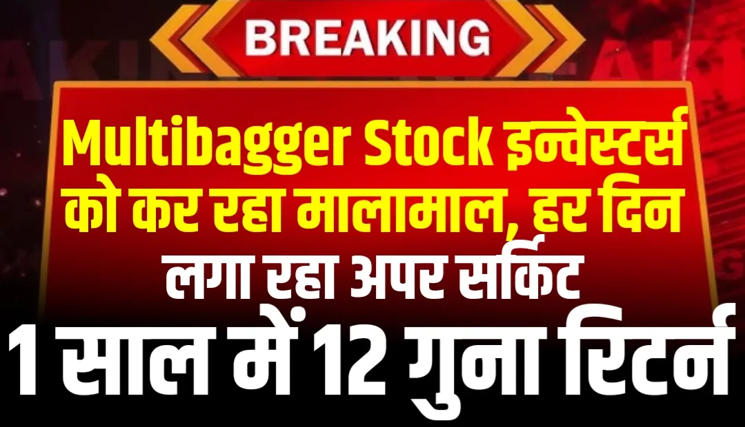 Multibagger Stock: यह स्टॉक इन्वेस्टर्स को कर रहा मालामाल, हर दिन लगा रहा अपर सर्किट, 1 साल में 12 गुणा का रिटर्न