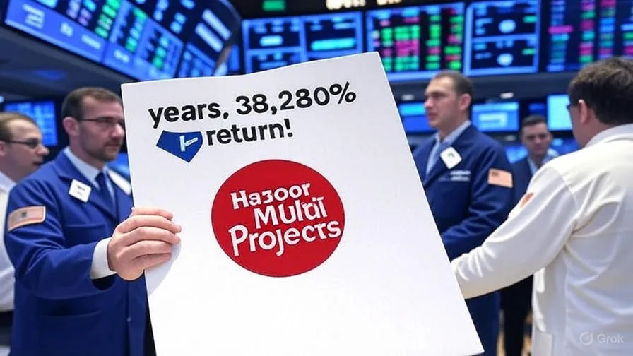 5 साल में 38,280% रिटर्न! Hazoor Multi Projects शेयर ने मचाया तहलका, नया अपडेट लाया रॉकेट जैसी तेजी, FII का भारी निवेश